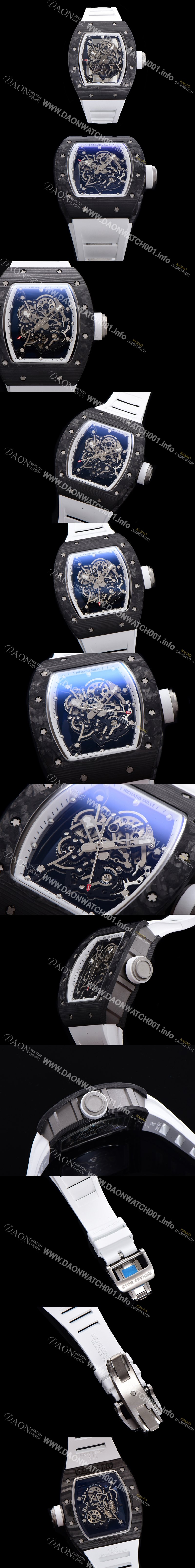 홍콩명품 [리차드밀레] 남성용 RM055 NTPT 카본케이스 50미리 스켈레톤 다이얼 기계식 수동형 무브먼트 RIC73895