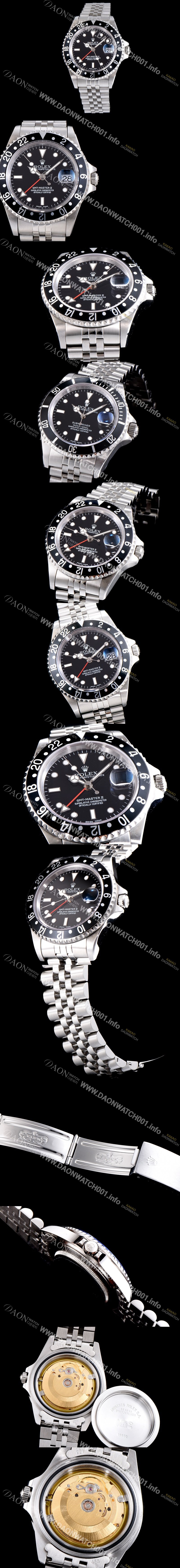 홍콩명품 [로렉스] 남성용 업그레이드 모델!!지엠티 마스터II 116710LN-78200 듀얼 타임 24시간 회전 베젤 블랙 다이얼 5선 쥬빌리 브레이슬릿 오토매틱 무브먼트 ROL0315