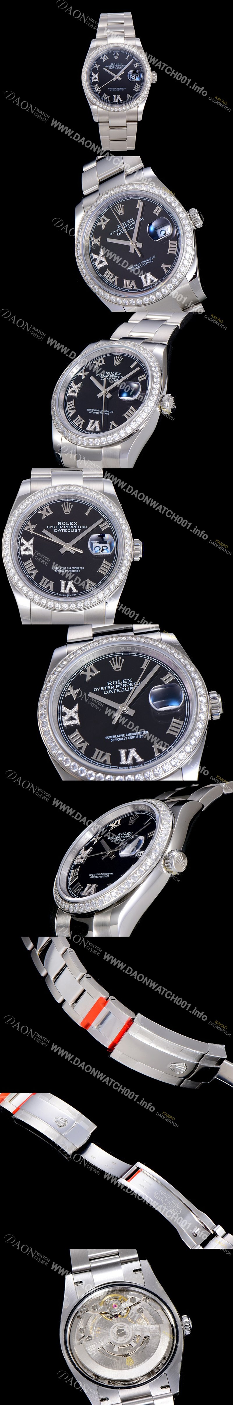 홍콩명품 [로렉스]남성용 데이져스트 오토매틱 3235무브 보석/큐빅 36미리 블랙다이얼 ROL72400