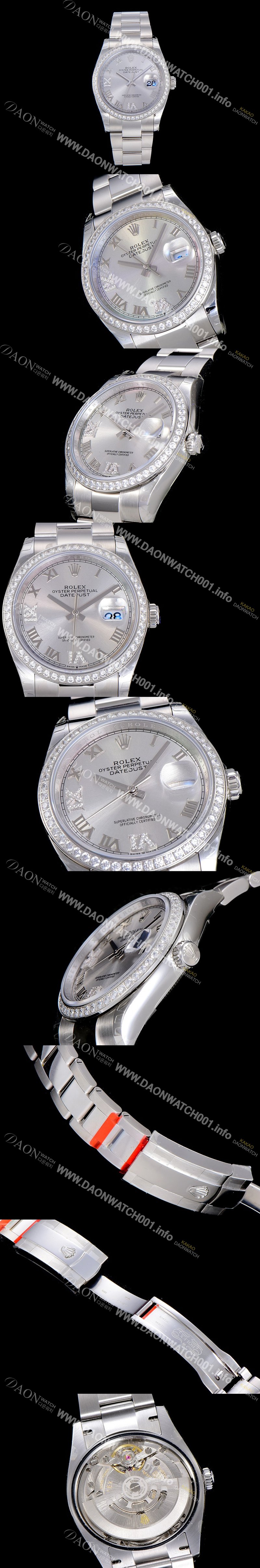 홍콩명품 [로렉스]남성용 데이져스트 오토매틱 3235무브 보석/큐빅 36미리 실버다이얼 ROL14872
