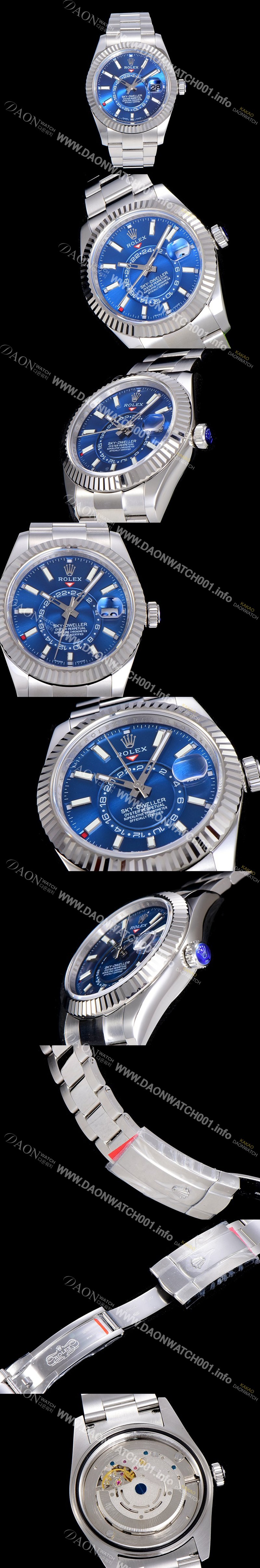 홍콩명품 [로렉스]남성용 스카이더웰러 오이스터퍼페츄얼 39미리 오토매틱 블루다이얼 ROL44933