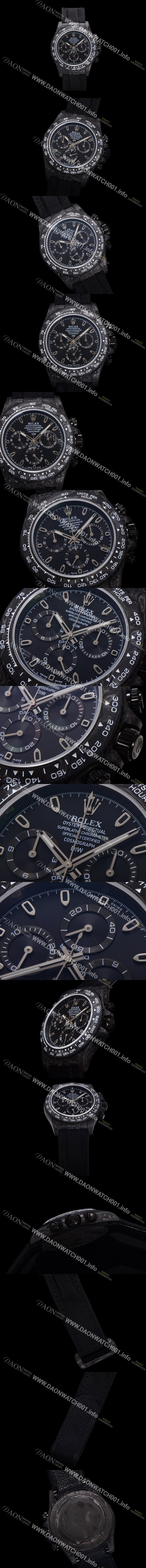 홍콩명품 [로렉스]남성용 데이토나 DIW 포지드카본 커스텀 40mm 크로노그래프 오토매틱 Cal.4130 무브먼트 블랙 다이얼 ROL11355