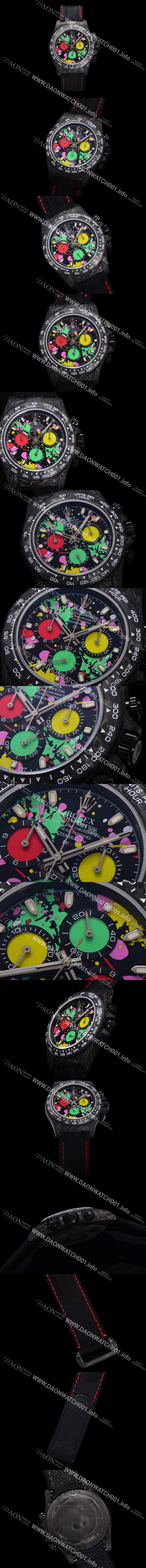 홍콩명품 [로렉스]남성용 데이토나 DIW 포지드카본 커스텀 40미리 크로노그래프 오토매틱 Cal.4130 무브먼트 블랙 다이얼 ROL68871