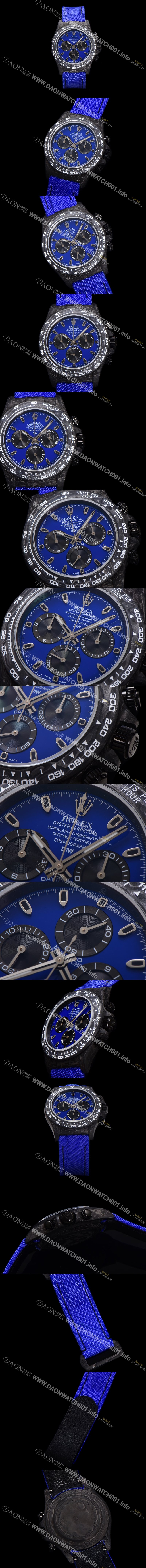 홍콩명품 [로렉스]남성용 데이토나 DIW 포지드카본 커스텀 40미리 크로노그래프 오토매틱 Cal.4130 무브먼트 블루 다이얼 ROL89264
