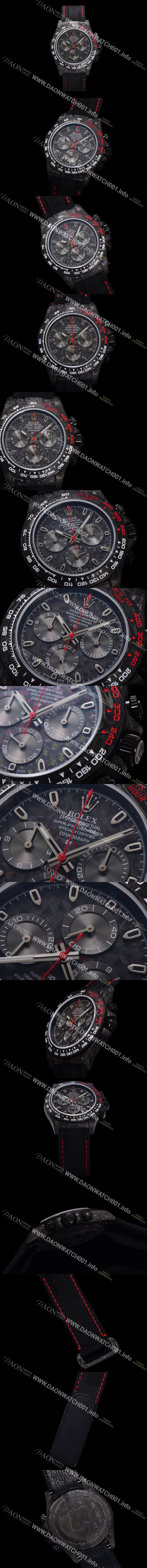 홍콩명품 [로렉스]남성용 데이토나 DIW 포지드카본 커스텀 40미리 크로노그래프 오토매틱 Cal.4130 무브먼트 블랙 다이얼 ROL48745