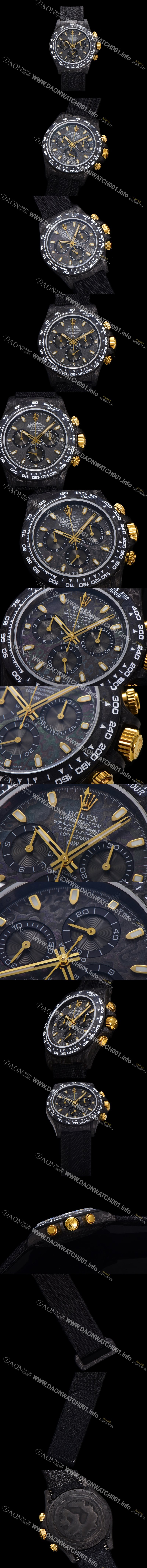 홍콩명품 [로렉스]남성용 데이토나 DIW 포지드카본 커스텀 40미리 크로노그래프 오토매틱 Cal.4130 무브먼트 블랙다이얼 ROL74772