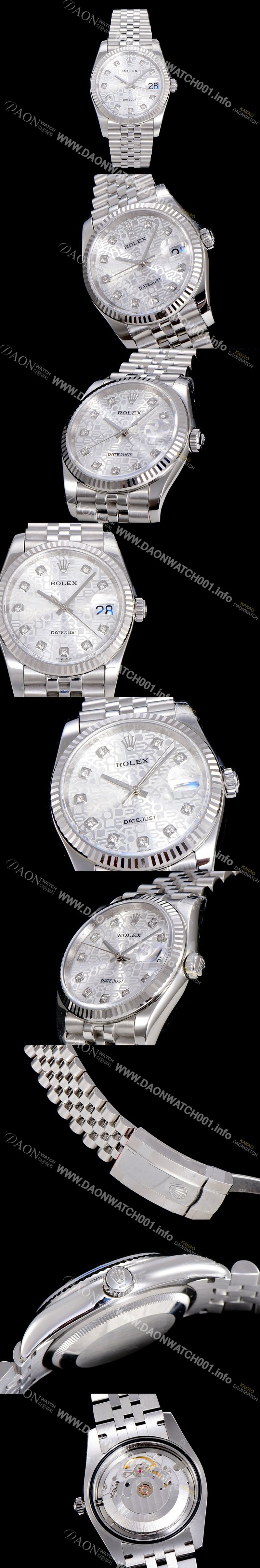 홍콩명품 [로렉스]남성용 데이져스트II 36미리 오토매틱 화이트다이얼 ROL10742