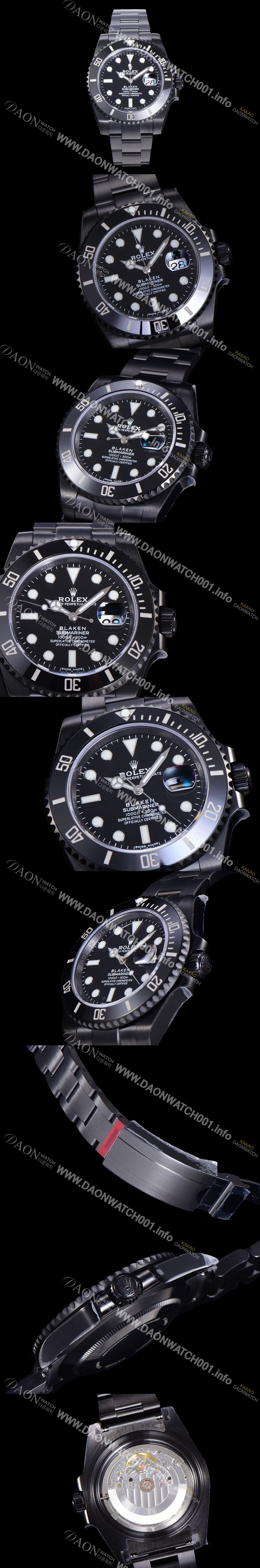 홍콩명품 [로렉스] 남성용 서브마리너 데이터 2824-2 무브 블랙 PVD 코딩 케이스 40미리 오토매틱 블랙다이얼 ROL79381