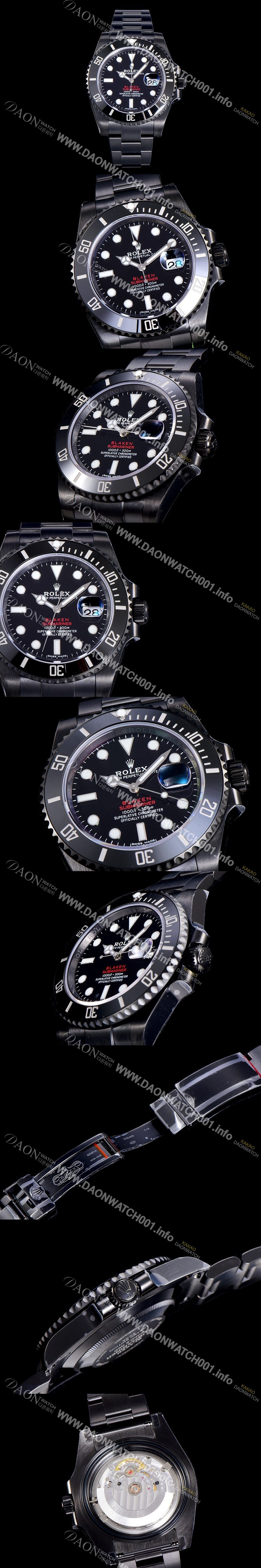 홍콩명품 [로렉스] 남성용 서브마리너 데이터 2824-2 무브 블랙 PVD 코딩 케이스 40미리 오토매틱 블랙다이얼 ROL79479