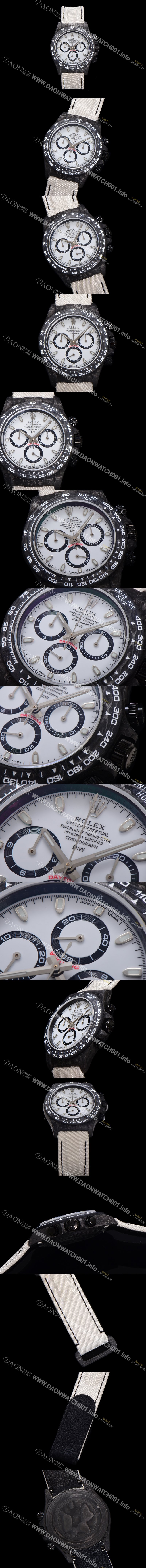홍콩명품 [로렉스] 남성용 데이토나 DIW 포지드카본 커스텀 40미리 크로노그래프 오토매틱 Cal.4130 무브먼트 화이트 다이얼 ROL79459