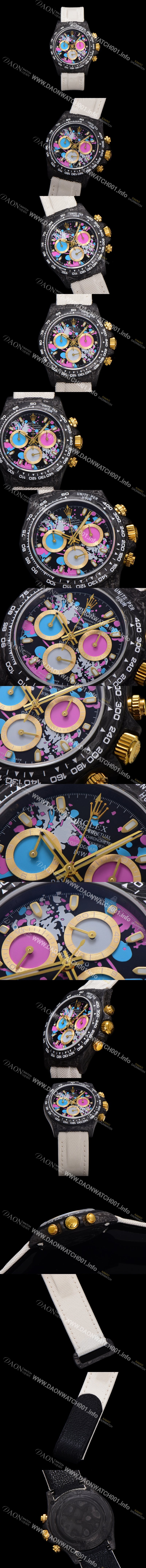 홍콩명품 [로렉스] 남성용 데이토나 DIW 포지드카본 커스텀 40미리 크로노그래프 오토매틱 Cal.4130 무브먼트 블랙 다이얼 ROL79468