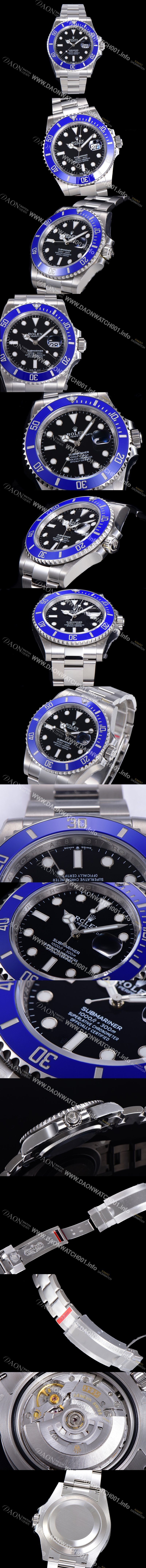 홍콩명품 [로렉스] 남성용 신상/업데이트 서브마리너 오토매틱 Cal.3235 40미리 메탈줄 세라믹 제질 블랙다이얼 ROL79567