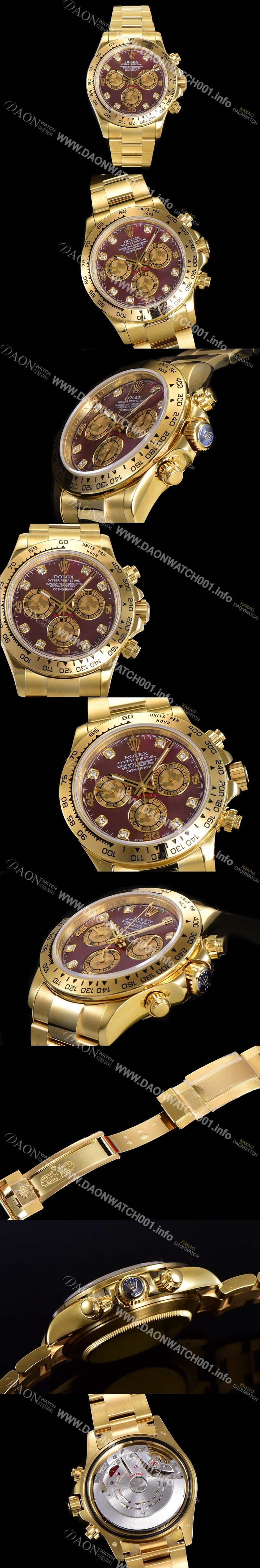 홍콩명품 [로렉스] 남성용 데이토나 코스모그래프 오토매틱 40미리 칼리버 4130 타입 18K 옐루골드 올금 금장시계 래드다이얼 ROL79816