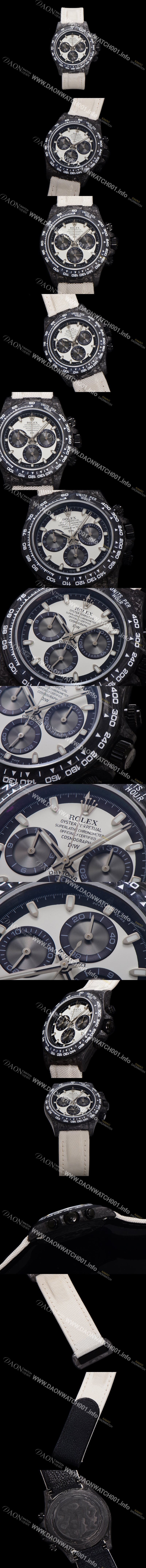홍콩명품 [로렉스] 남성용 데이토나 DIW 포지드카본 커스텀 40미리 크로노그래프 오토매틱 Cal.4130 무브먼트 화이트 다이얼 ROL79834
