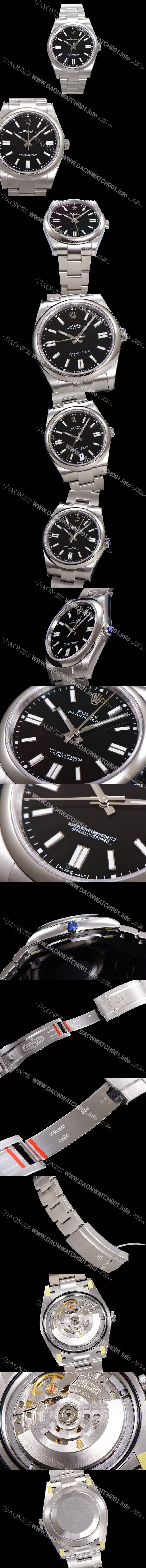 홍콩명품 [로렉스] 남성용 904스틸 오이스터 퍼페추얼 m126000 오토매틱 칼리버 3230타입 36미리 메탈시계 블랙다이얼 ROL79976