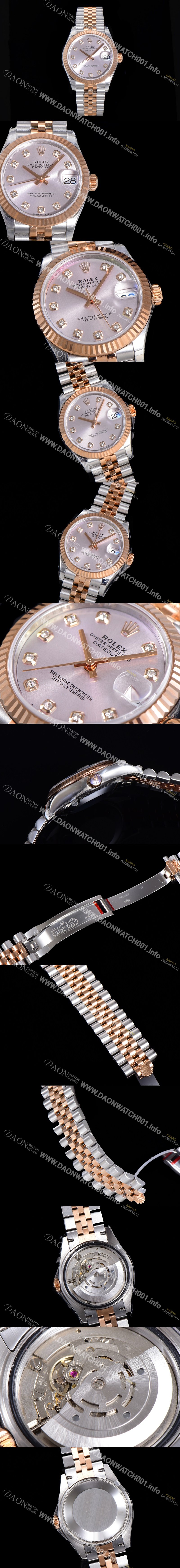 로렉스 2021신상 데이져스트 오토매틱 ETA-2688 31mm 여성용 18K옐루골드 메탈줄 실버 다이얼 rol107041308