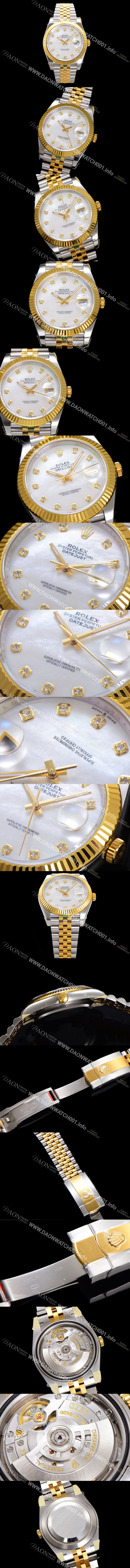 홍콩명품 [로렉스] 남성용 데이저스트II m126333 18K 옐로우골드 41mm 오토매틱 Cal.3235 무브먼트 화이트/자개 다이얼 rol5354