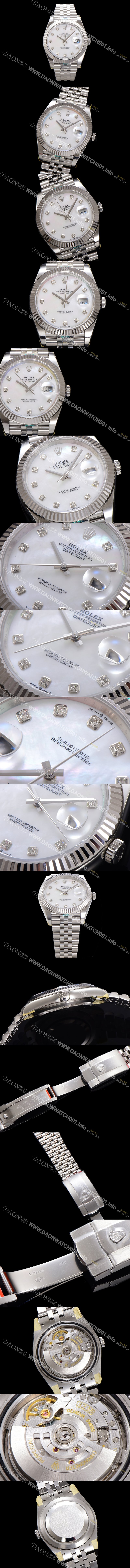 홍콩명품 [로렉스] 남성용 데이저스트II m126334 41mm 오토매틱 Cal.3235 무브먼트 화이트/자개 다이얼 rol5355