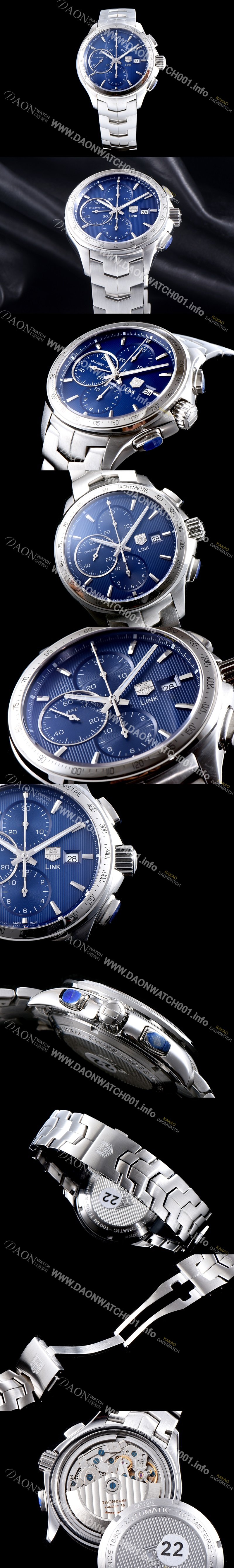 홍콩명품 [태그호이어] 남성용 링크 크로노그래프 블루 다이얼 오토매틱 무브먼트 TAG4223