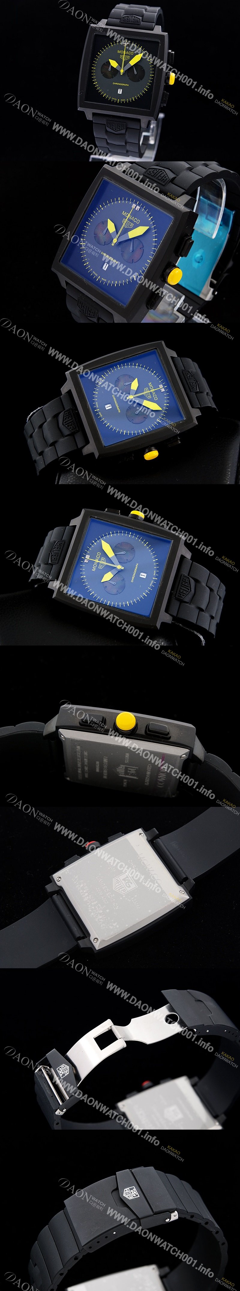 홍콩명품 [태그호이어] 남성용 모나코 스위스 쿼츠 블랙 다이얼 44mm TAG4225