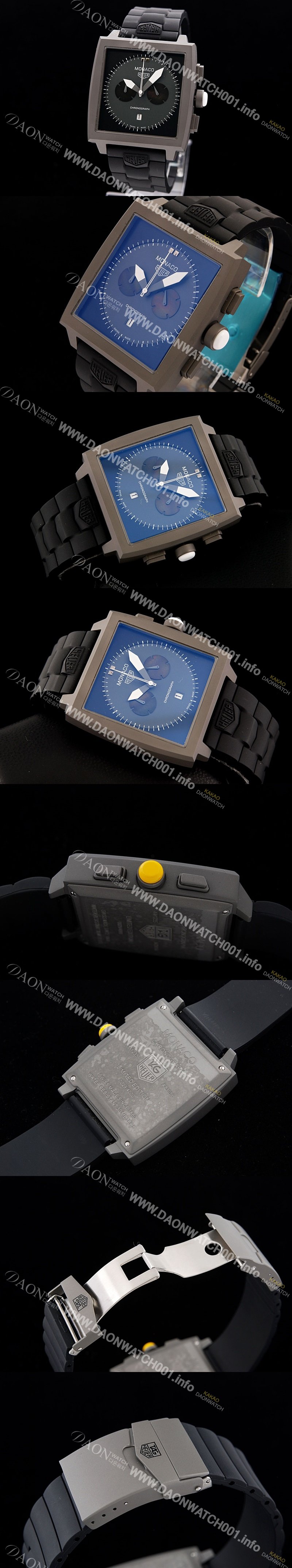 홍콩명품 [태그호이어] 남성용 모나코 스위스 쿼츠 블랙 다이얼 44mm TAG4210