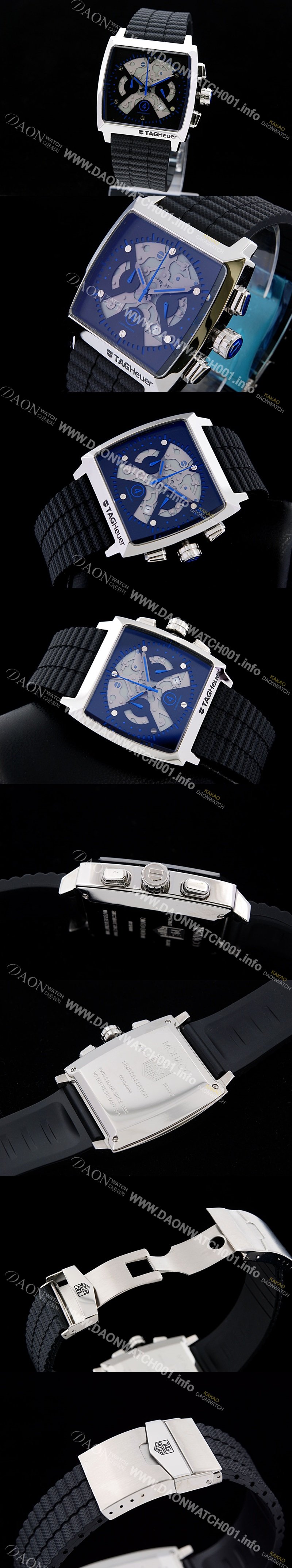 홍콩명품 [태그호이어] 남성용 모나코 스위스 쿼츠 블랙 다이얼 44mm TAG4214