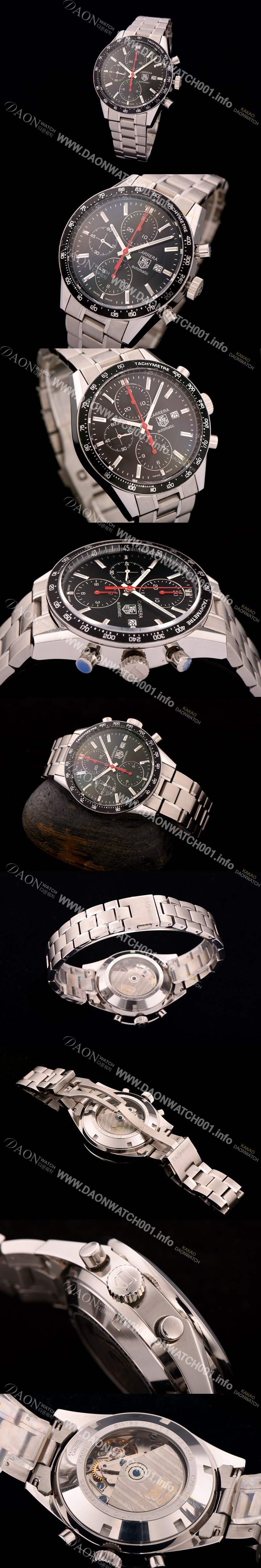 홍콩명품 [태그호이어] 남성용 까레라 크로노그래프 블랙 다이얼 TAG0400