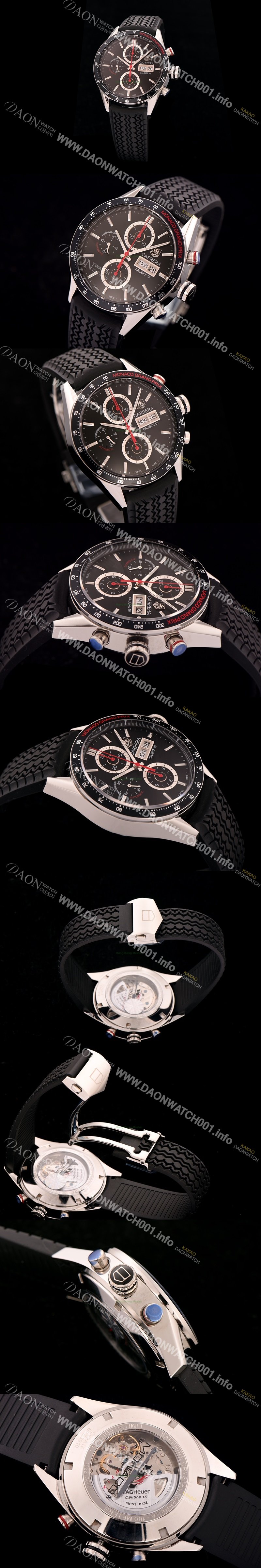 홍콩명품 [태그호이어] 남성용 까레라 칼리버 16 크로노그래프 블랙다이얼 TAG0425