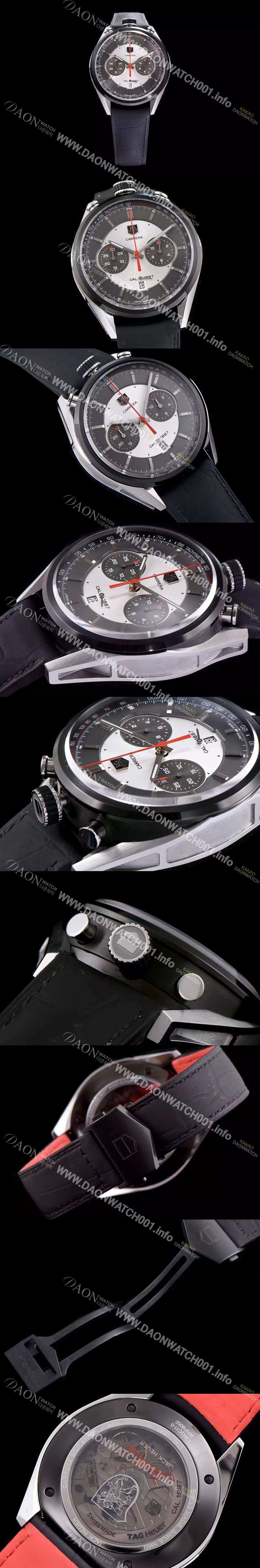 홍콩명품 [태그호이어] 남성용 까레라 43mm 블랙 다이얼 TAG0212