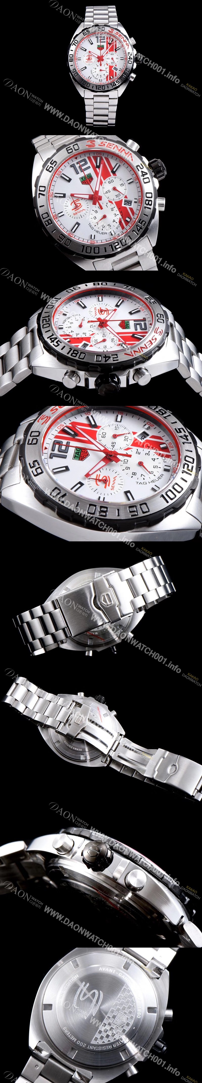 홍콩명품 [태그호이어] 남성용 포뮬러F1 CAZ1019 시리즈 특별판 출시!! 크로노그래프 화이트 레드 다이얼 실버 서브 다이얼 일본 수입산 VK 쿼츠 무브먼트 TAG0120