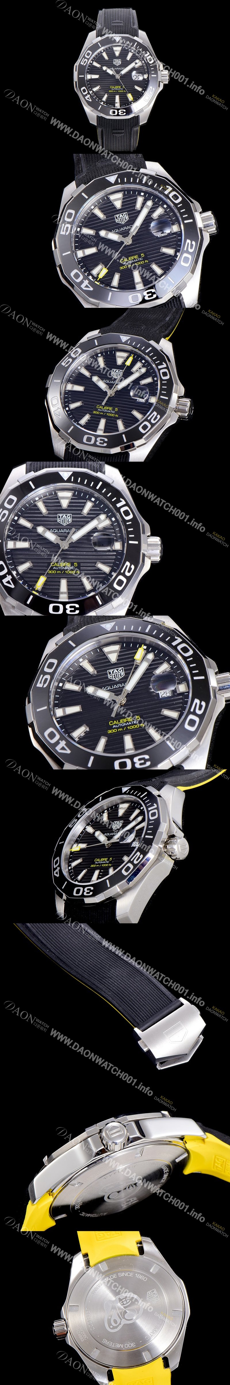 홍콩명품 [태그호이어]남성용 아쿠아레이서 300M 칼리버5 41mm ETA2824오토매틱 무브먼터 블랙다이얼 TAG55307