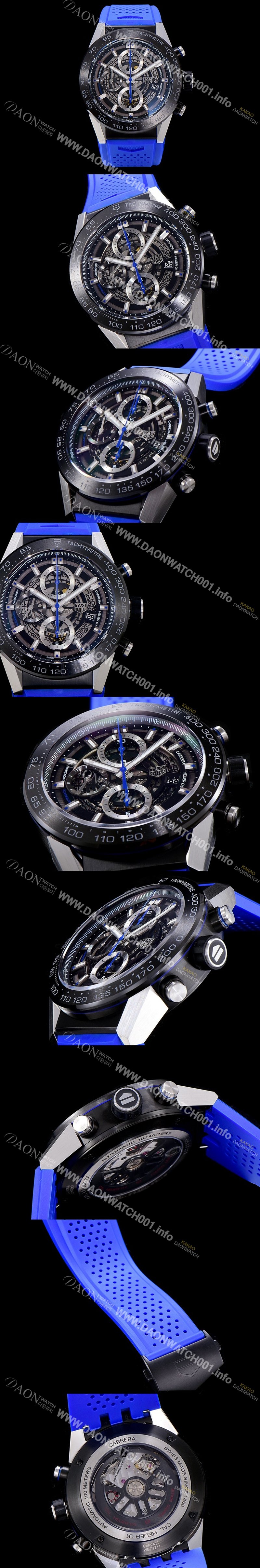 홍콩명품 [태그호이어]남성용 신상품출시!! 까레라 칼리버 크로노그래프 오토매틱 45mm 블랙다이얼 TAG50853