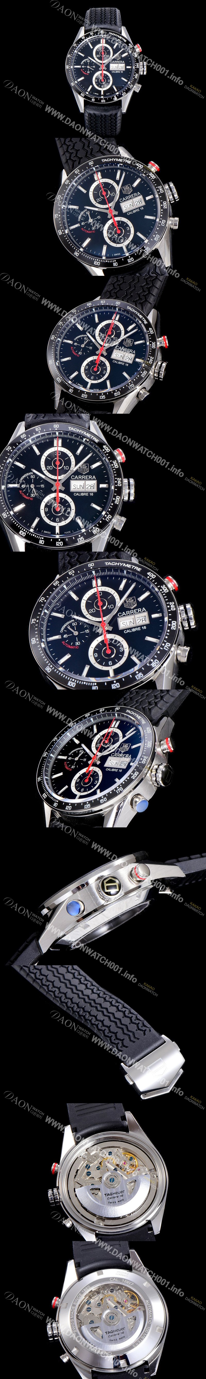 홍콩명품 [태그호이어] 남성용 까레라 칼리버 16 크로노그래프 블랙다이얼 TAG73987