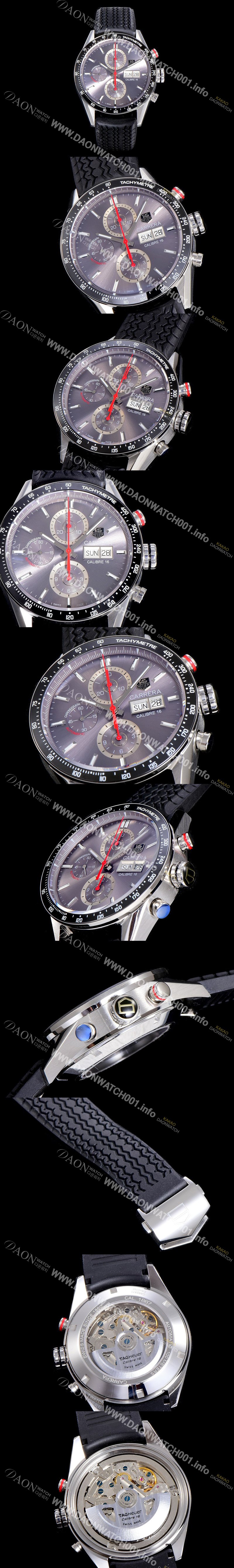 홍콩명품 [태그호이어]  남성용 까레라 칼리버 16 크로노그래프 그레이 다이얼 TAG74775