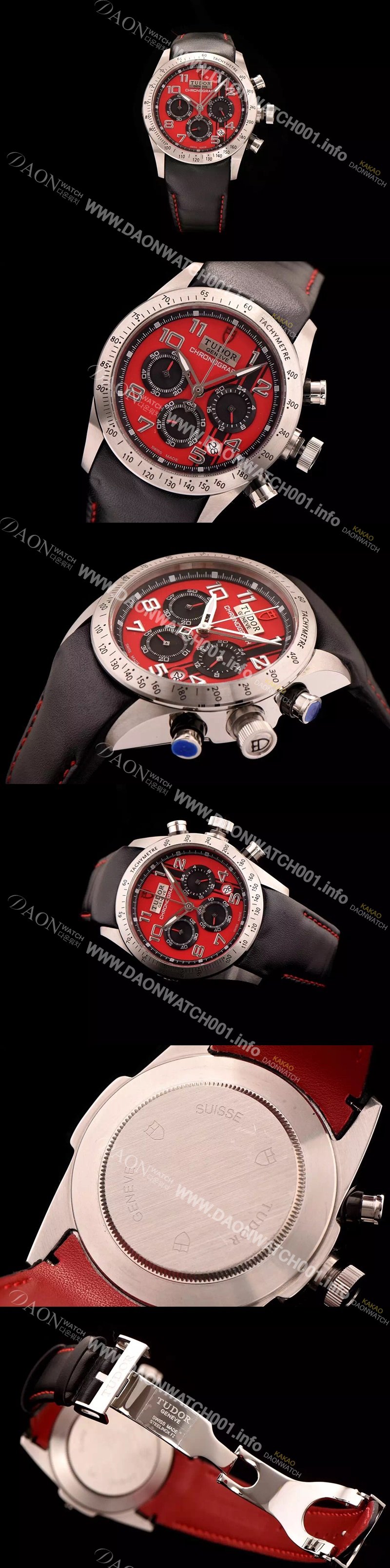 홍콩명품 [튜더] 남성용 스위스 ETA 쿼츠 레드 다이얼 TUD4240