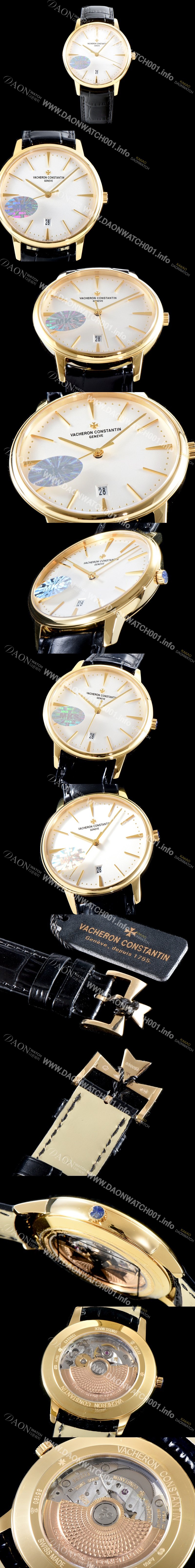 홍콩명품 [바쉐론콘스탄틴] 남성용 패트리모니 골드 베젤 화이트다이얼 40mm VAC0152