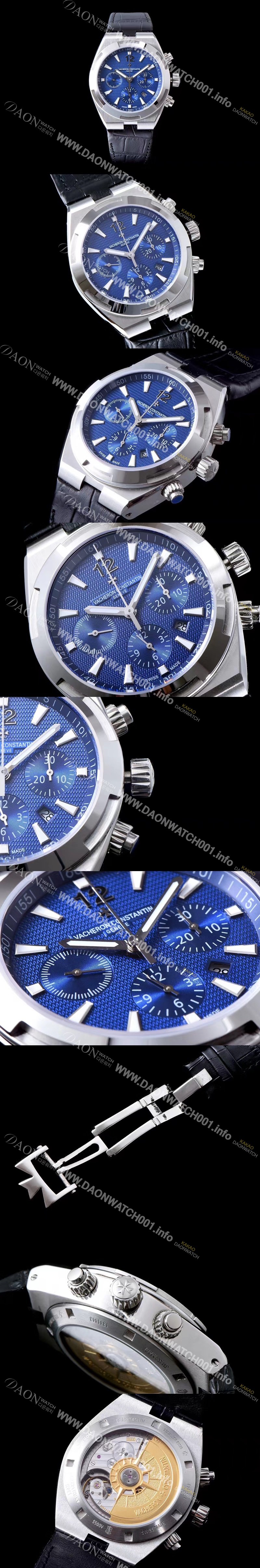 홍콩명품 [바쉐론콘스탄틴] 남성용 오버시즈 49150000A-9745 컬럼 휠 크로노그래프 블루 텍스쳐 다이얼,아라비안 오토매틱 무브먼트 VAC0244