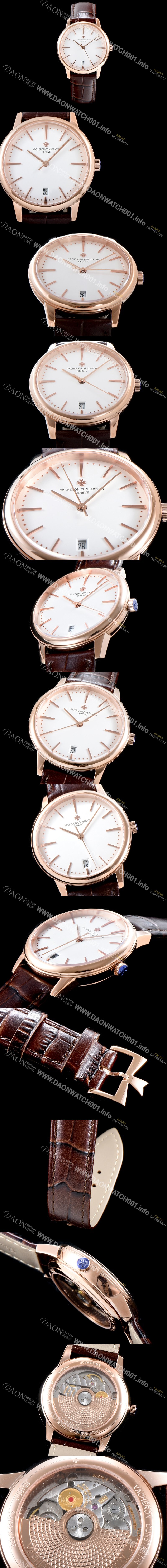 홍콩명품 [바쉐론콘스탄틴] 남성용 패트리모니 85180/000R-9248 셀프 와인딩 드레스 워치!! 18K 로즈골드 케이스 화이트 다이얼 오토매틱 무브먼트 VAC0210