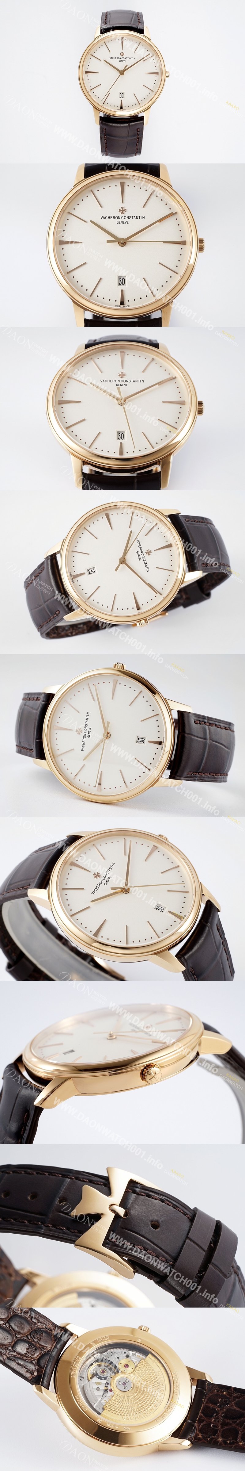 홍콩명품 [바쉐론콘스탄틴] 남성용 패트리모니 85180/000R-9248 셀프 와인딩 드레스 워치!! 18K 로즈골드 케이스 화이트 다이얼 오토매틱 무브먼트 VAC0215