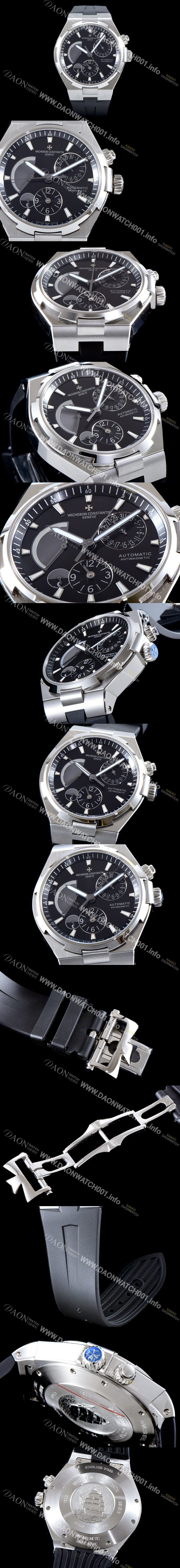 홍콩명품 [바쉐론콘스탄틴] 남성용 오버시즈 47450/000W-9511 듀얼 타임 파워리저브 블랙 다이얼 오토매틱 무브먼트 VAC0200