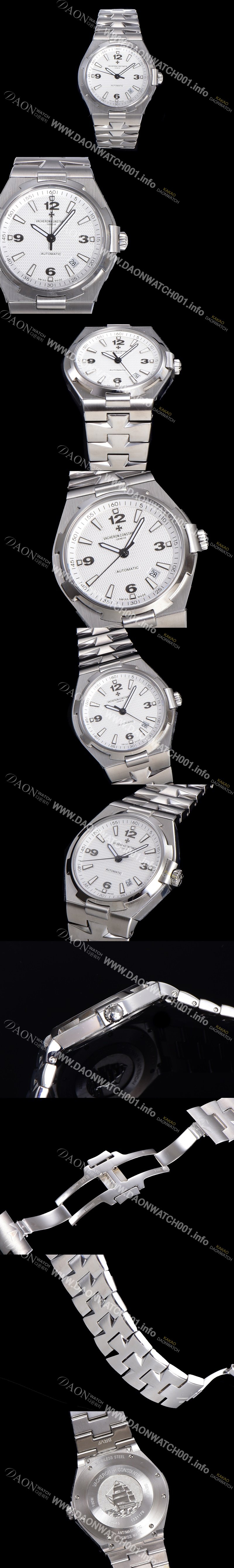 바쉐런 콘스탄틴 오버시즈 오토매틱 9015타입 42mm 남성용시계 메탈줄 화이트다이얼 vac031220598