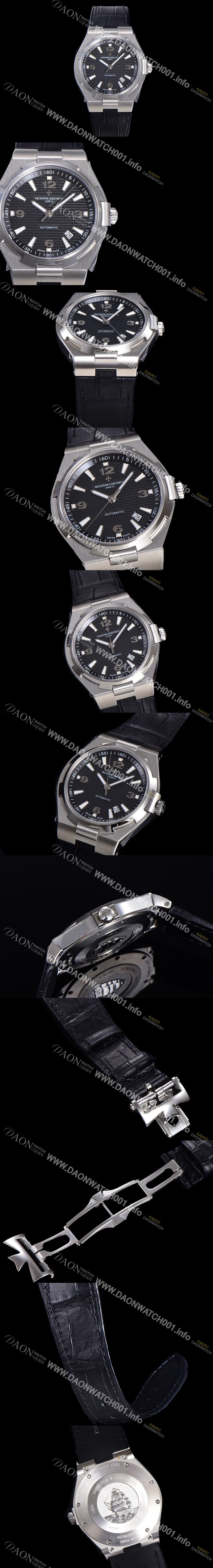 바쉐런 콘스탄틴 오버시즈 오토매틱 9015타입 42mm 남성용시계 가죽줄 블랙다이얼 vac031576493