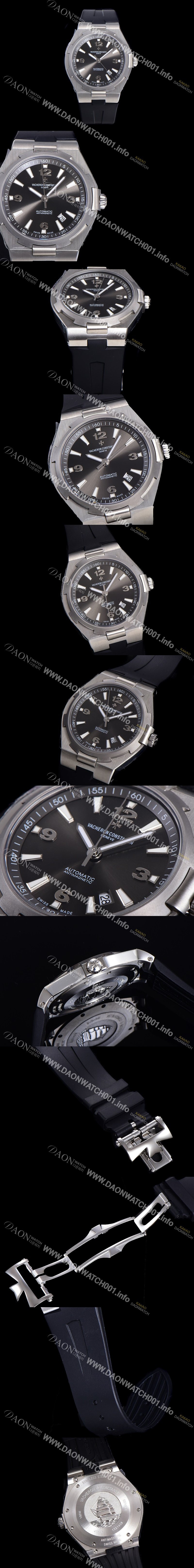 바쉐런 콘스탄틴 오버시즈 오토매틱 9015타입 42mm 남성용시계 러버/우레탄줄 블랙다이얼 vac032132946