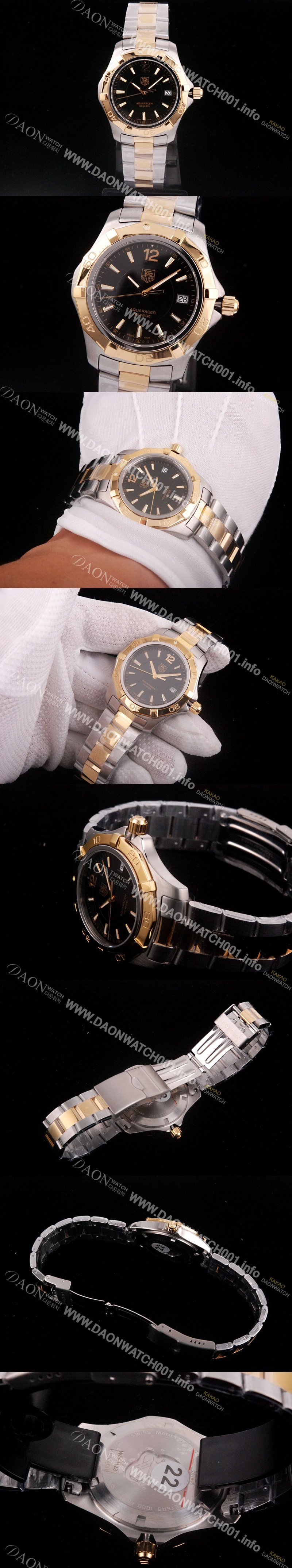 홍콩명품 [태그호이어] 남성용 아쿠아레이서 유니섹스 블랙 쿼츠 TAG4202