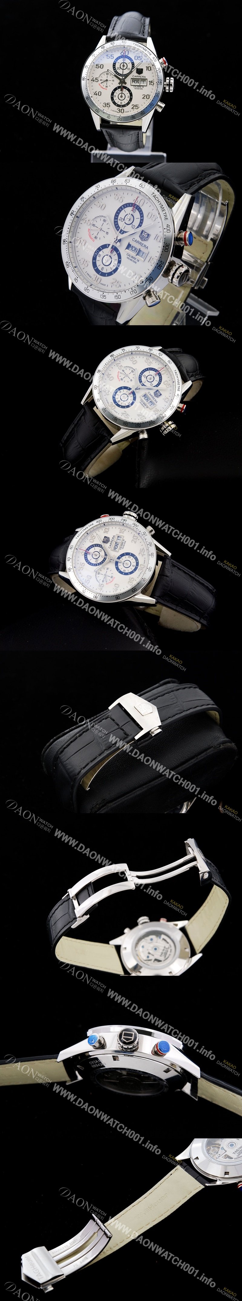 홍콩명품 [태그호이어] 남성용 까레라 칼리버 16 크로노그래프 화이트 다이얼 wa TAG4225