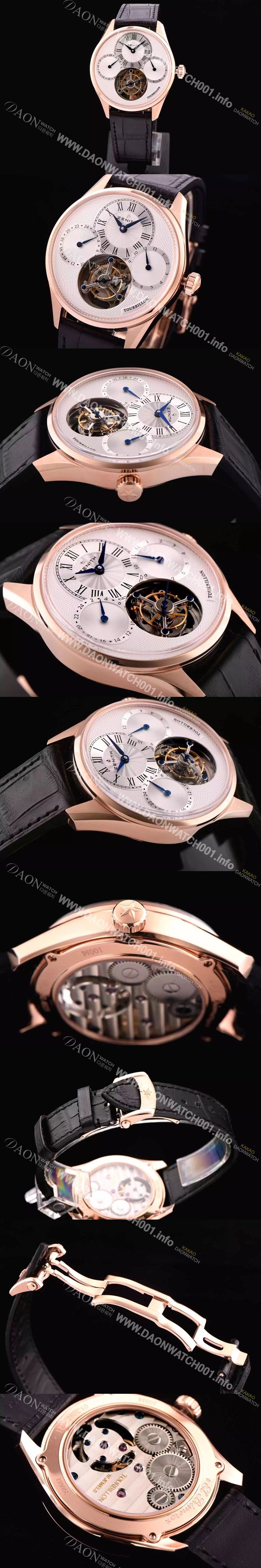 홍콩명품 [제니스] 남성용 크로노마스터 18.2210.880401.C631화이트 다이얼 투어빌론 무브먼트 화이트다이얼 ZEN4224