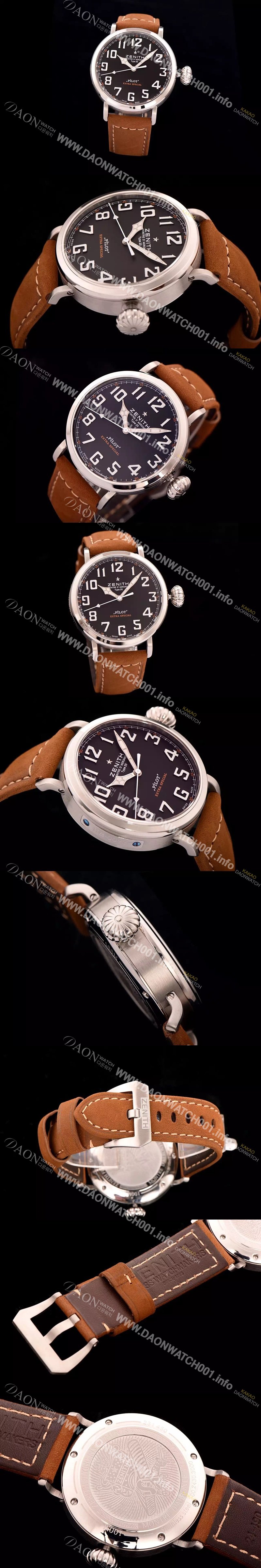 홍콩명품 [제니스] 남성용 파일럿 타입20 03.2430.300021.C738 오토메틱 45mm 워치 블랙다이얼 ZEN4220