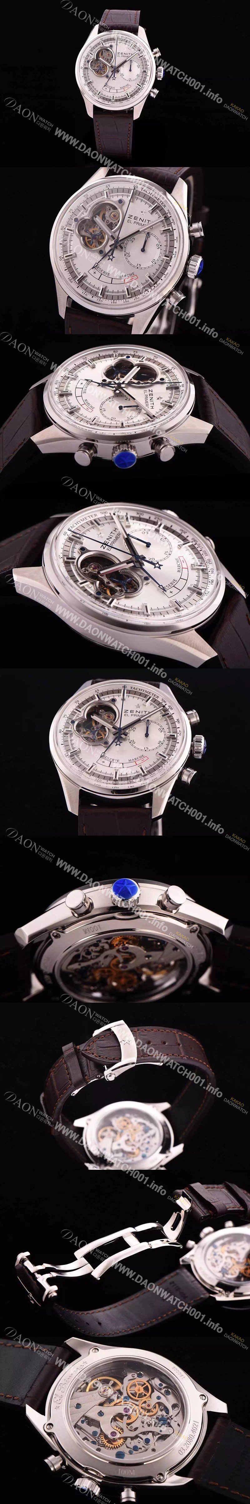 홍콩명품 [제니스] 남성용 NEW 신상!!엘 프리매로 03.2160.4047/01.C713 크로노마스터 11시방향 스켈레톤 다이얼 실버 다이얼 오토매틱 무브먼트 ZEN4211