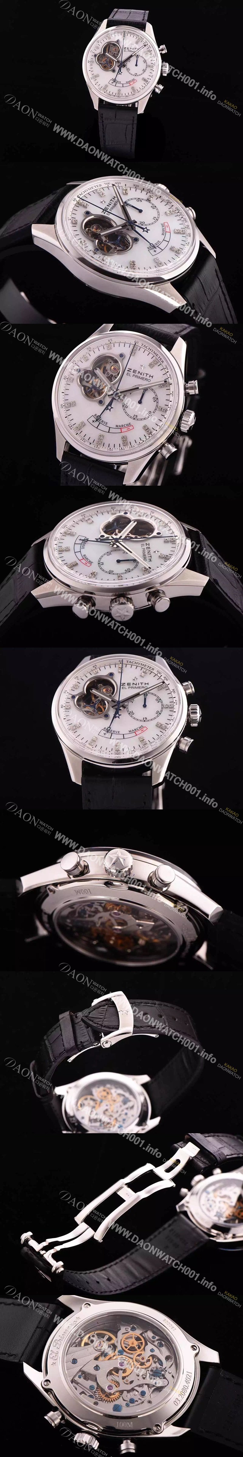 홍콩명품 [제니스] 남성용 NEW 신상!!엘 프리매로 03.2080.4021/81.C714 크로노마스터 11시방향 스켈레톤 다이얼 화이트 다이얼 오토매틱 무브먼트 ZEN4213