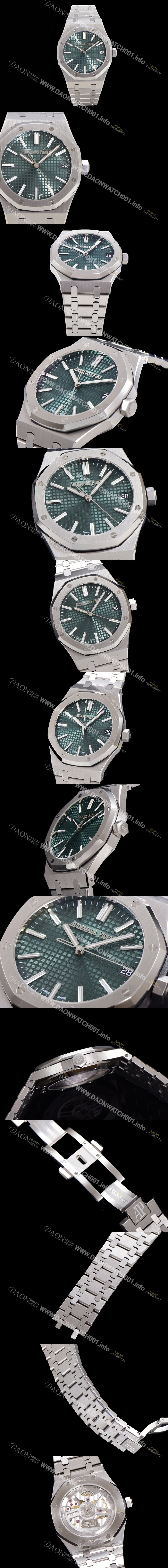 홍콩명품 [오데마피게] 남성용 로얄오크 15510 오토매틱 Cal.4302타입 메탈줄 그린다이얼  aud9115